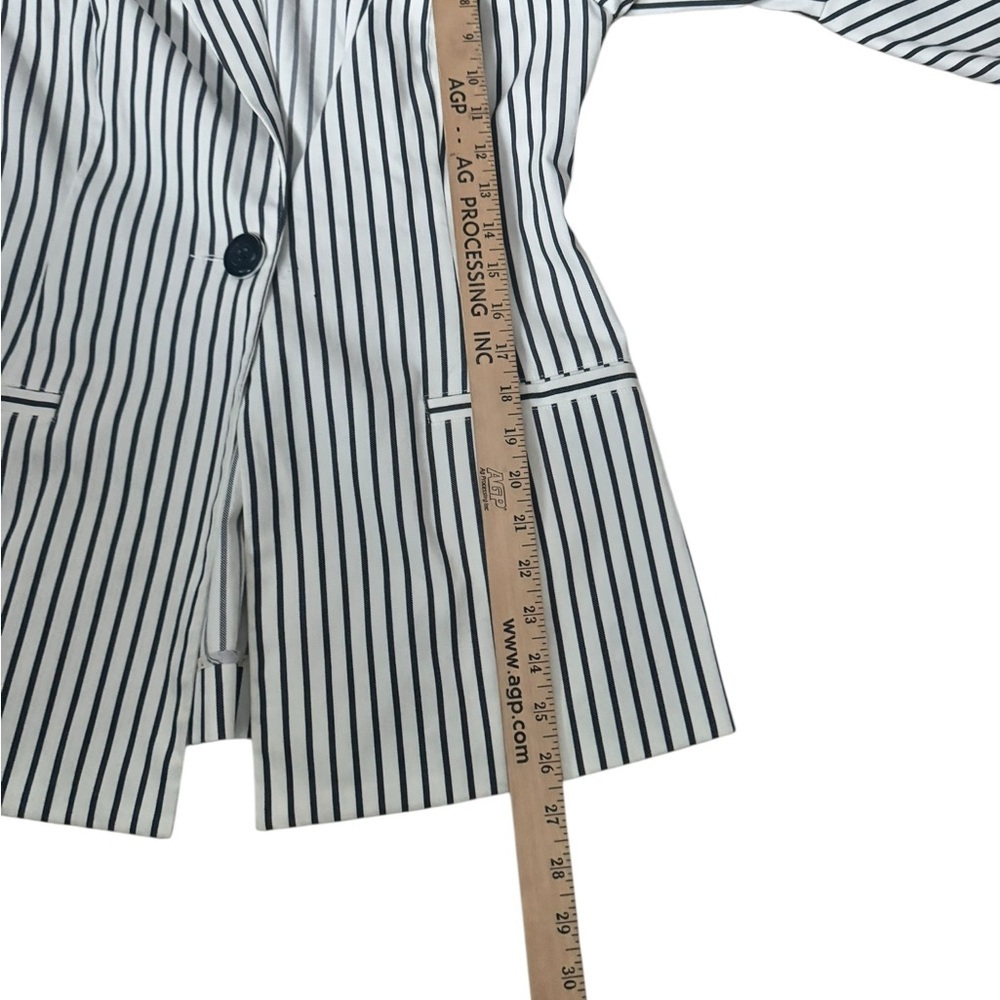 Cabi Striped Flounce Sleeve Blazer Jacket Women’s Size 4 Cottagecore Preppy R3 - Picture 6 of 11